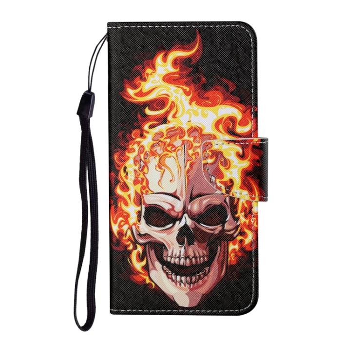 Bild 2, iPhone 14 Fodral Med Tryck Flame Skull