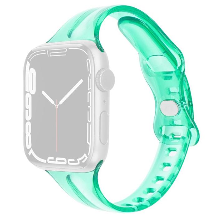 Bild 1, Apple Watch 42/44/45/49mm CrystalFlex TPU Armband Grön