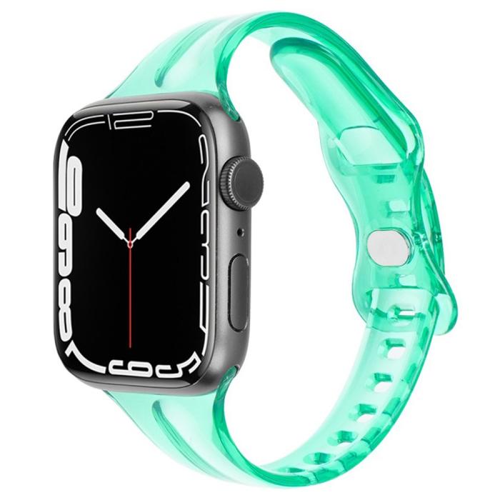 Bild 2, Apple Watch 42/44/45/49mm CrystalFlex TPU Armband Grön