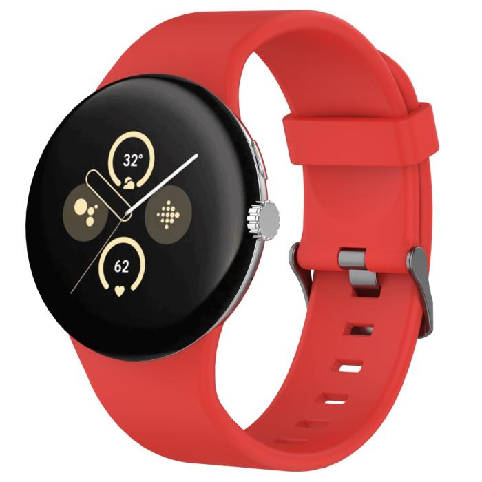 Bild 4, Google Pixel Watch 3 45 mm Armband Silikon Röd