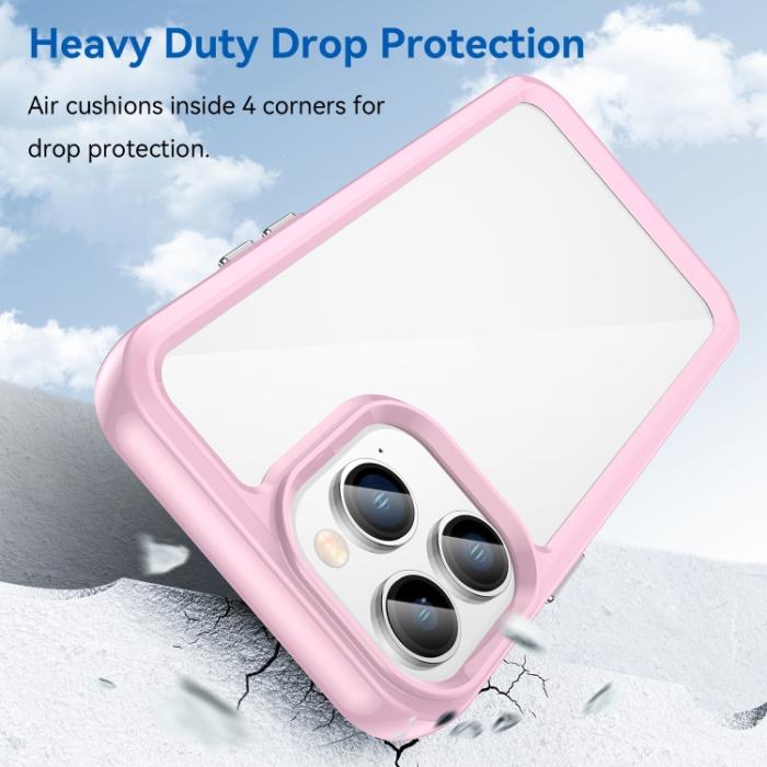 Bild 3, iPhone 14 Pro Max Skal Akryl/TPU Transparent/Rosa
