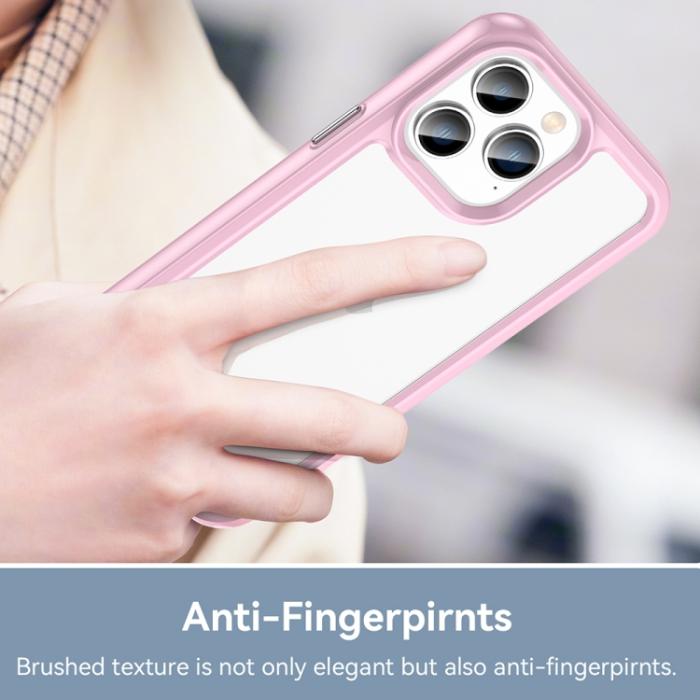 Bild 5, iPhone 14 Pro Max Skal Akryl/TPU Transparent/Rosa