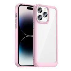 iPhone 14 Pro Max Skal Akryl/TPU Transparent/Rosa