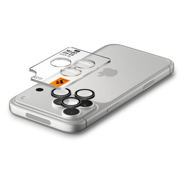 Bild 5, Spigen iPhone 18 Pro/18 Pro Max 2-PACK Linsskydd Optik Pro GLAS.tR 'Ez Fit'