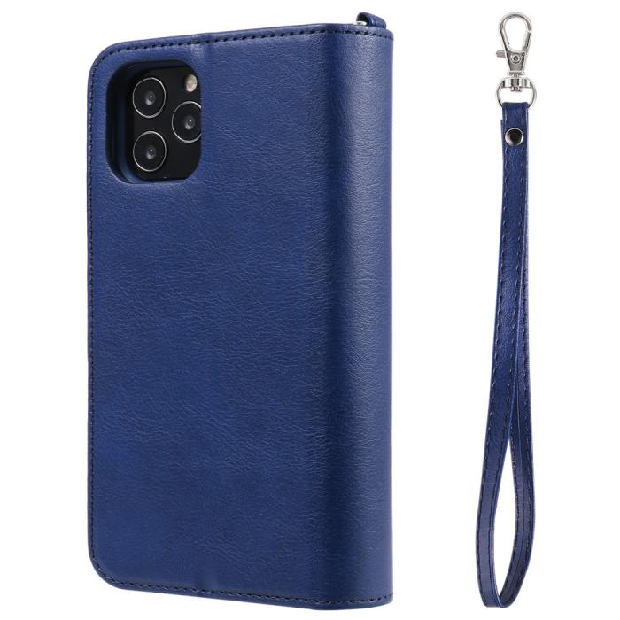 Bild 5, iPhone 12 / 12 Pro - 2in1 Magnet Skal / Plånboksfodral - Blå