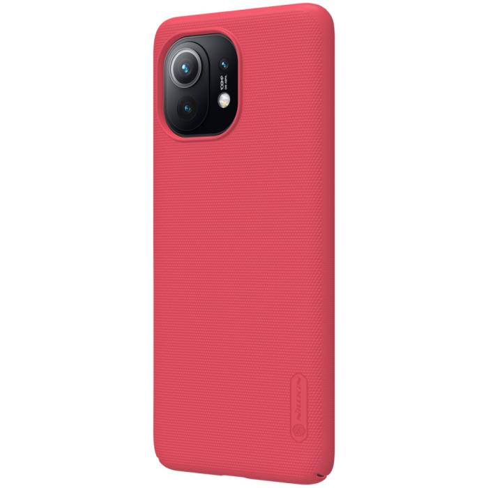 Bild 3, Xiaomi Mi 11 - NILLKIN Frosted Shield Matt Skal - Röd