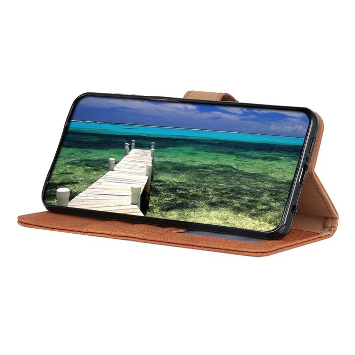Bild 5, KHAZNEH Xiaomi Redmi Note 11 4G Fodral Split Läder Brun