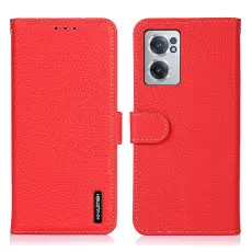 KHAZNEH OnePlus Nord CE 2 5G Fodral Äkta Läder Röd