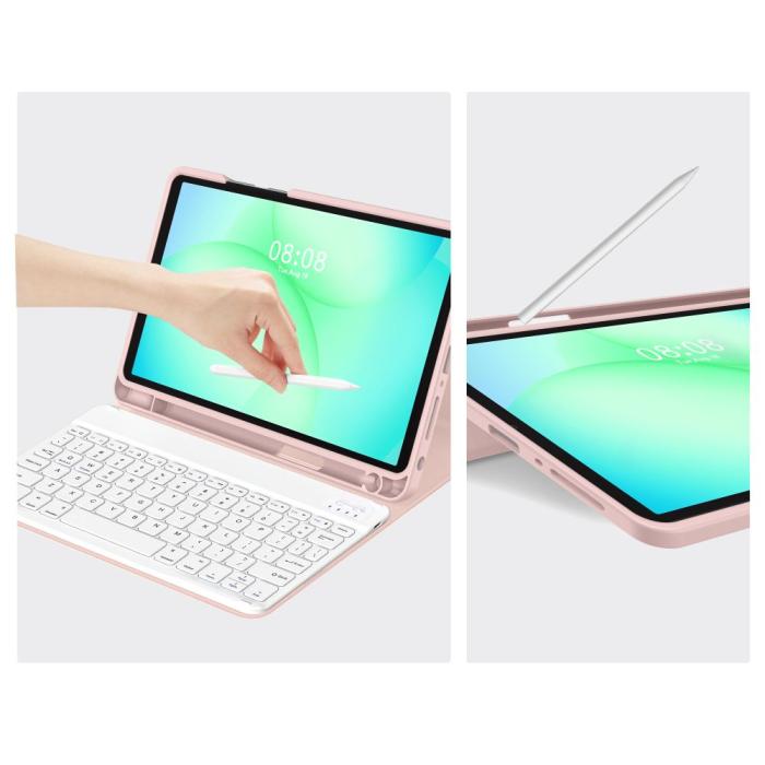 Bild 6, Tech-Protect Galaxy Tab A11 Plus/A9 Plus Fodral SC Tangentbord Rosa