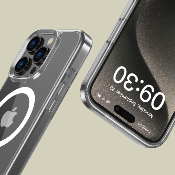 Bild 3, Tech-Protect iPhone 16 Pro Skal MagSafe FlexAir Hybrid Transparent