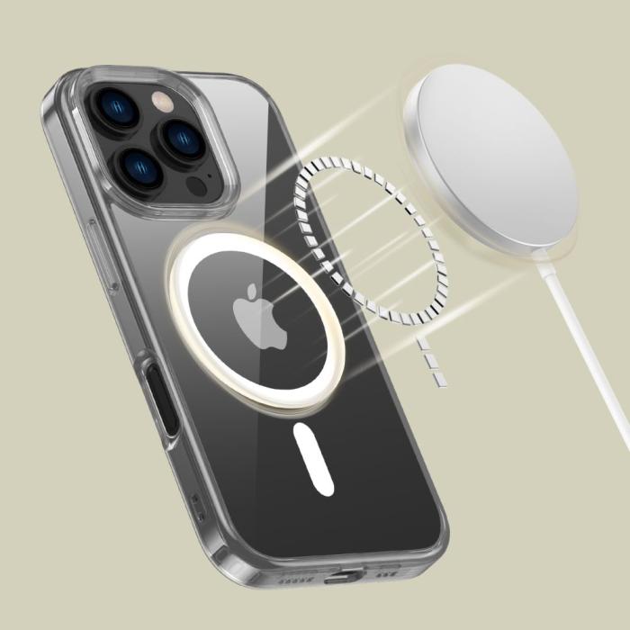 Bild 5, Tech-Protect iPhone 16 Pro Skal MagSafe FlexAir Hybrid Transparent