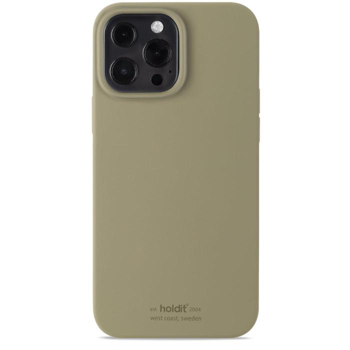 Bild 1, holdit iPhone 13 Pro Max Mobilskal Silikon Khaki Green