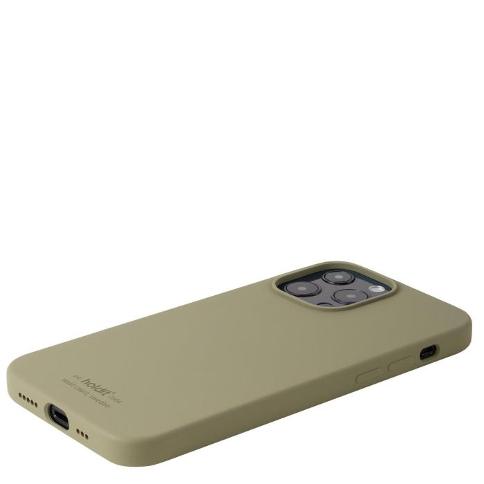 Bild 3, holdit iPhone 13 Pro Max Mobilskal Silikon Khaki Green