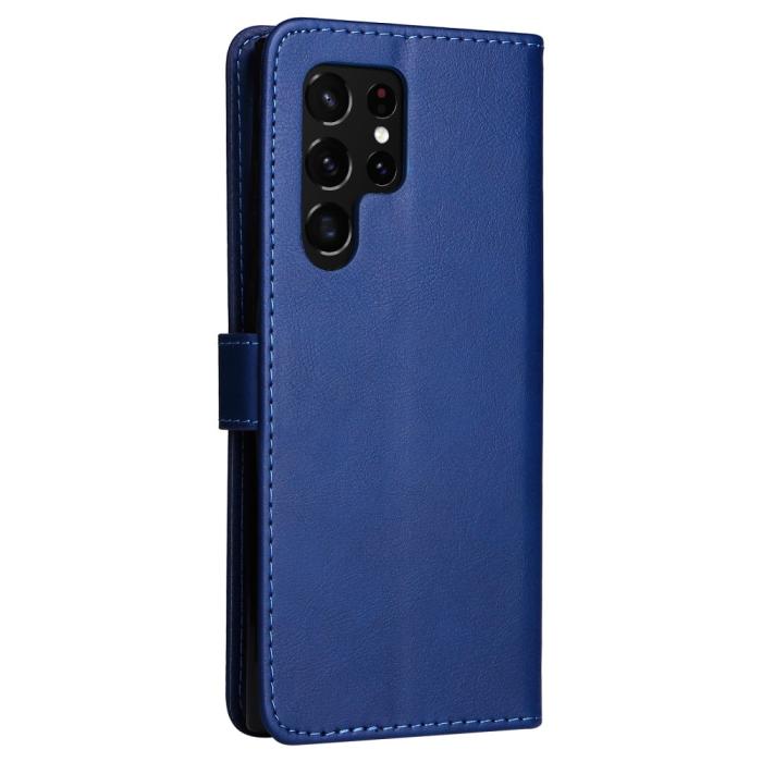 Bild 4, Samsung Galaxy S22 Ultra Fodral Läder Blå