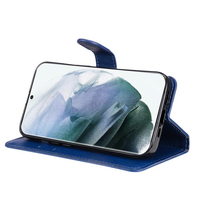Bild 5, Samsung Galaxy S22 Ultra Fodral Läder Blå