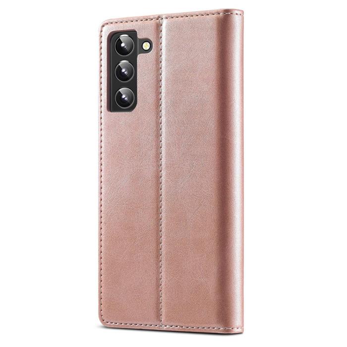 Bild 3, LC.IMEEKE Samsung Galaxy S22 Plus Fodral Flip Läder Rosa