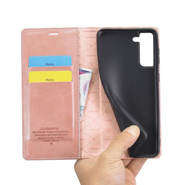 Bild 4, LC.IMEEKE Samsung Galaxy S22 Plus Fodral Flip Läder Rosa