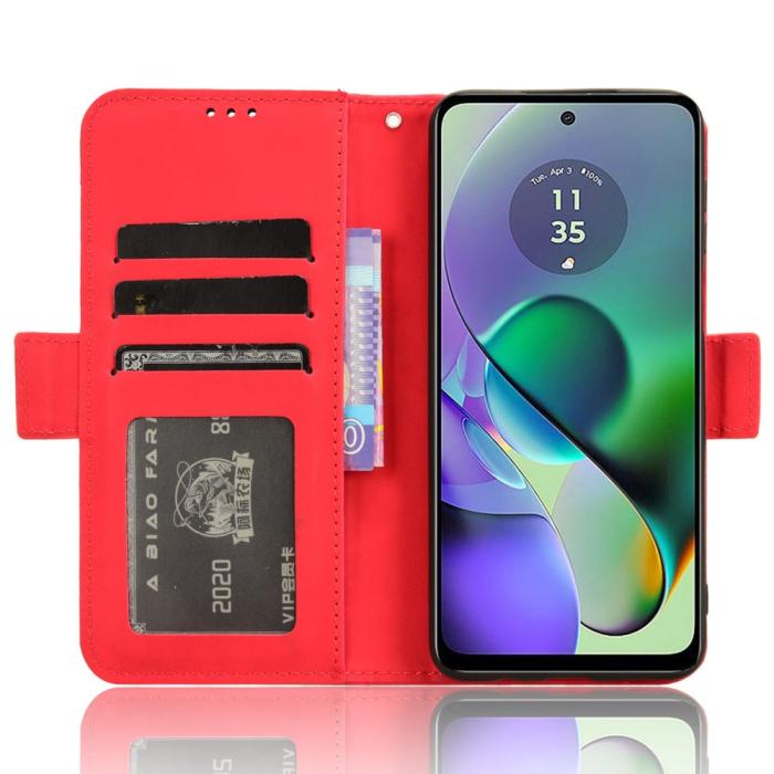 Bild 2, Motorola Moto G54 5G Fodral Med Avtagbart Kortfodral Röd