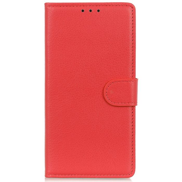 Bild 6, Samsung Galaxy A35 5G Fodral Litchi Läder Röd