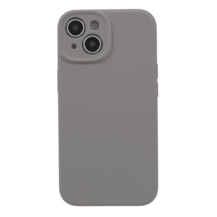 Bild 1, iPhone 15 Skal Liquid Silikon Grå