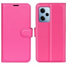 Xiaomi Redmi Note 12 Pro 5G Fodral Litchi Läder Rosa