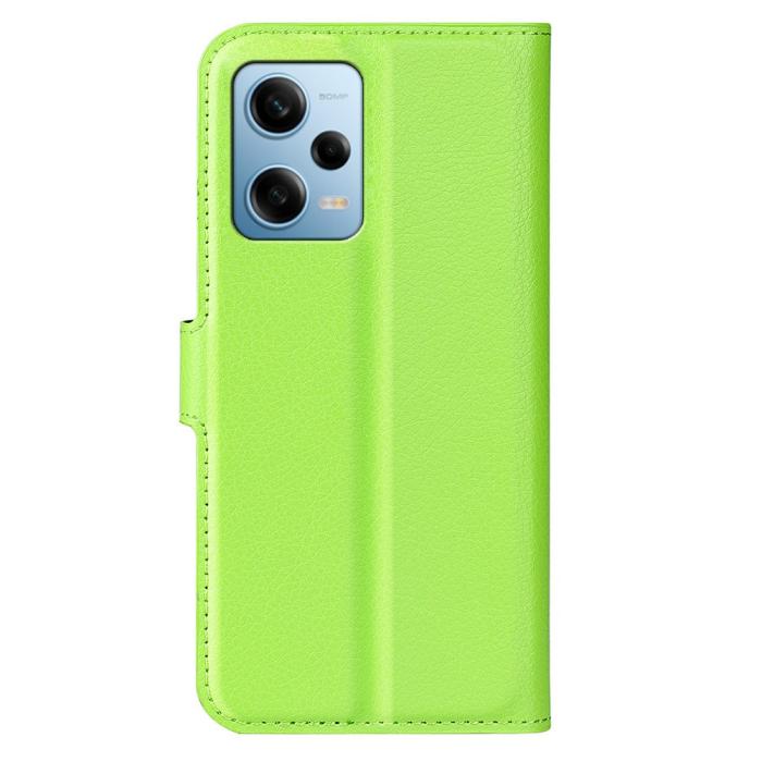 Bild 6, Xiaomi Redmi Note 12 Pro 5G Fodral Litchi Läder Grön