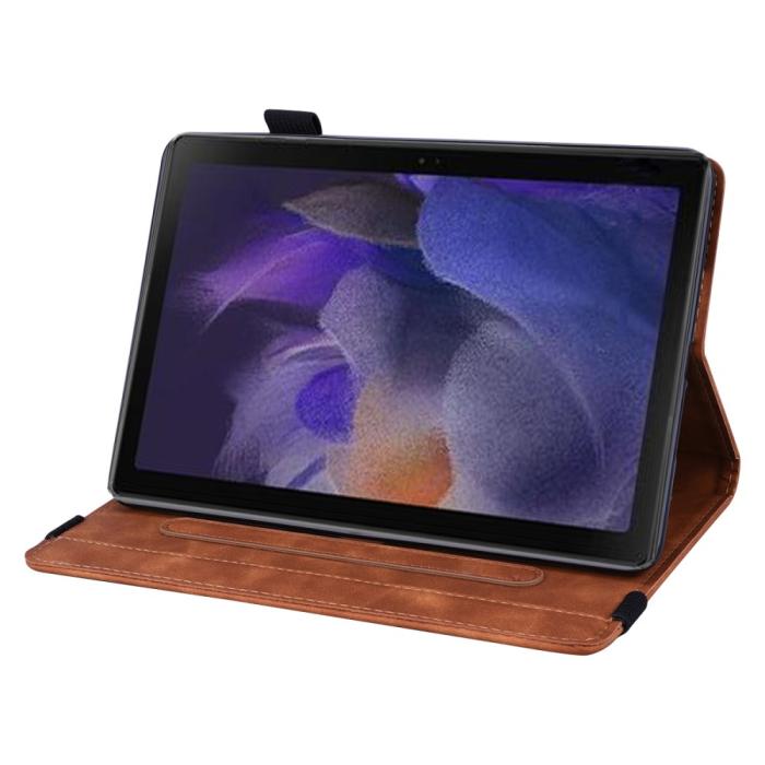 Bild 6, Samsung Galaxy Tab A8 10.5 (2021) Fodral Tryckt Flower Brun