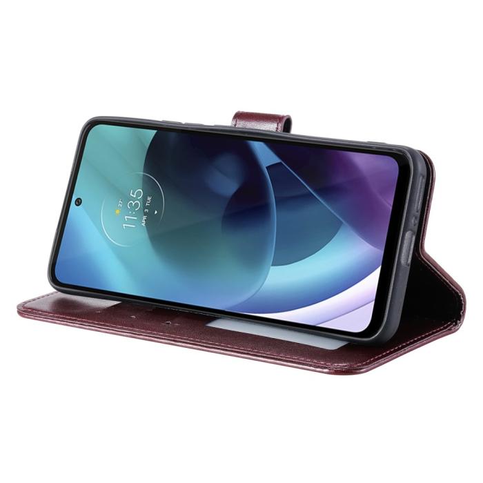 Bild 5, Motorola Moto G71 Fodral Mandala Läder Brun