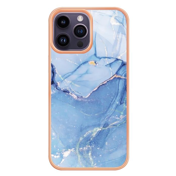 Bild 2, iPhone 16 Pro Max Skal TPU Marmor Blå
