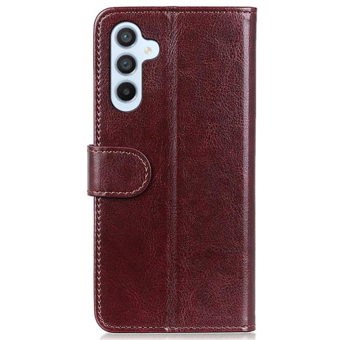 Bild 6, Samsung Galaxy S24 Fodral Crazy Horse Läder Brun