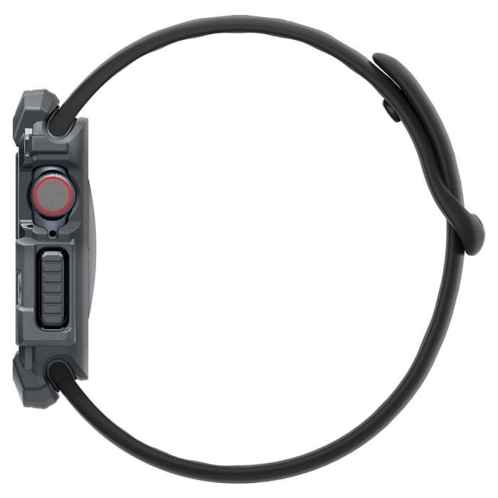 Bild 5, Spigen Apple Watch 11/10 46 mm Skal Rugged Armor Mörk Grå