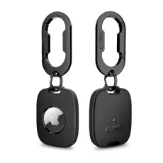 Tech-Protect Apple AirTag 2/1 H&aring;llare Velar Svart