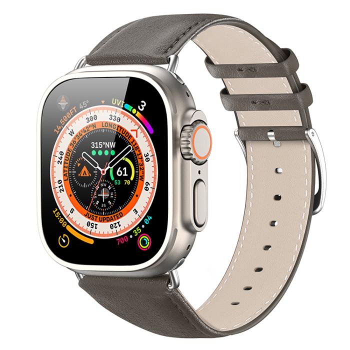 Bild 2, DUX DUCIS Apple Watch 42/44/45/49 mm Armband Äkta Läder