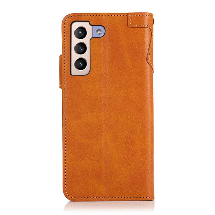 Bild 3, KHAZNEH Samsung Galaxy S22 Plus Fodral Magnetisk Mässing Brun