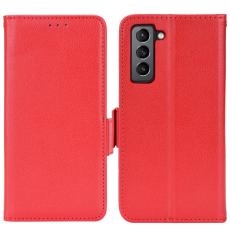 Samsung Galaxy S22 Plus Fodral Litchi Textur Röd