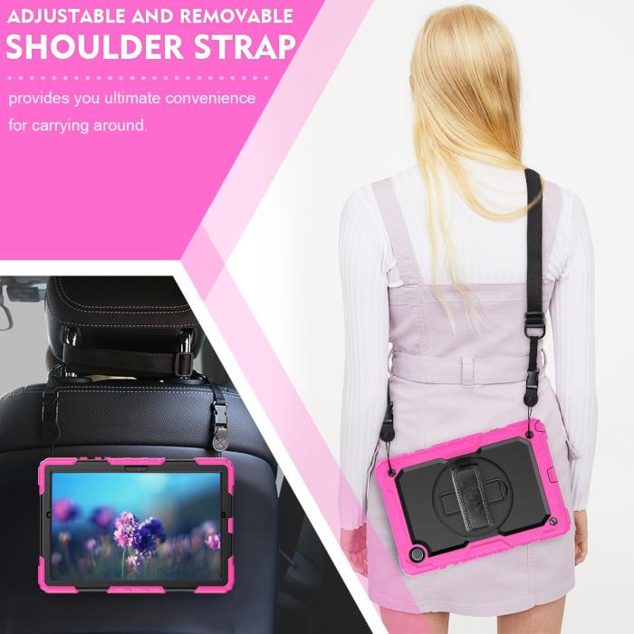 Bild 6, Galaxy Tab A8 10.5 Skal Shockproof Hybrid Kickstand Strap