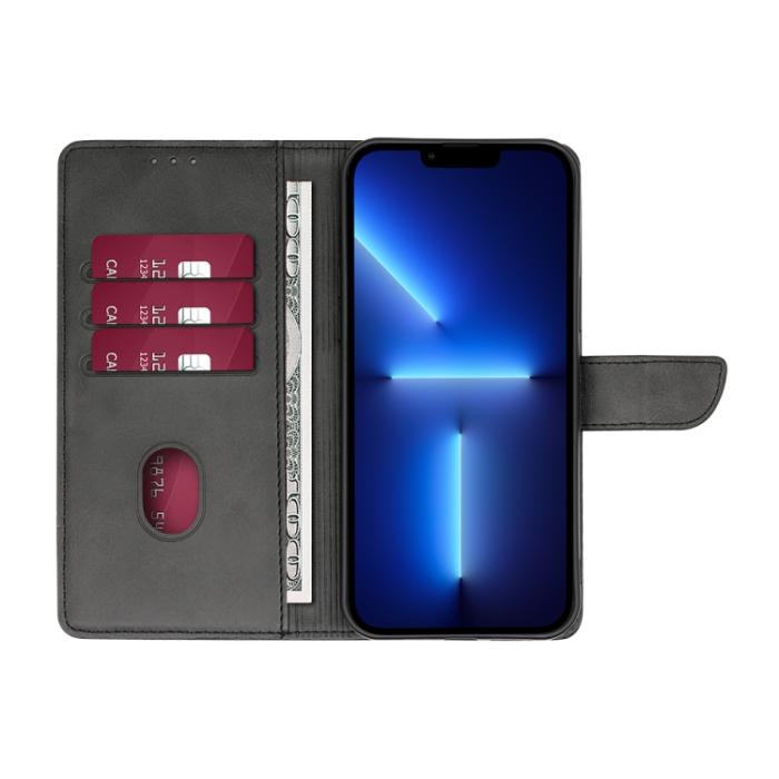 Bild 3, Motorola Moto G13 / G23 / G53 5G Fodral Solid Läder Svart