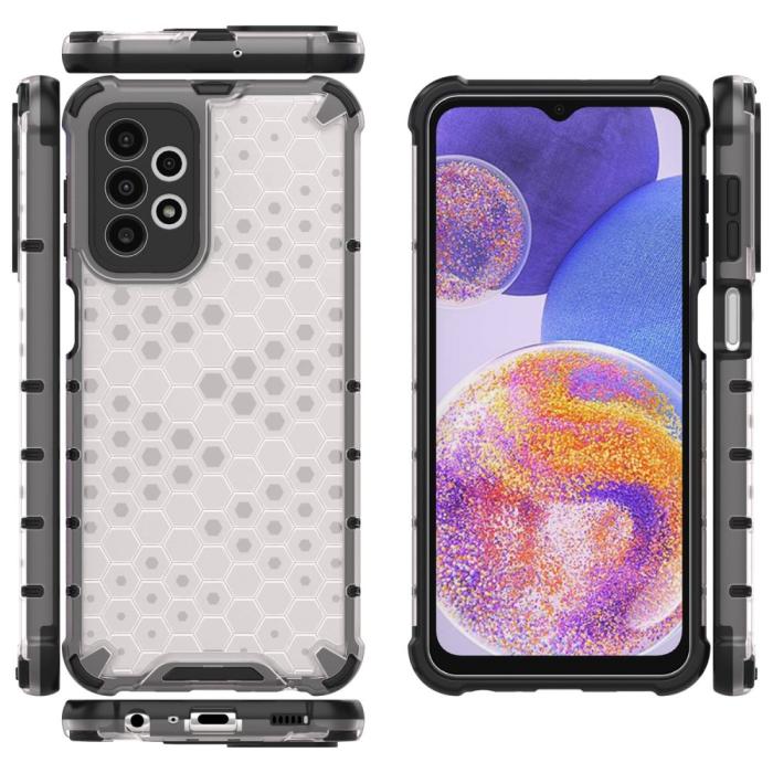 Bild 5, Samsung Galaxy A23 5G Skal Honeycomb Shockproof Grå