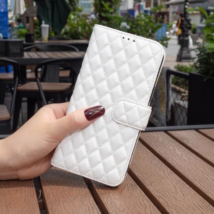 Bild 6, iPhone 15 Pro Fodral Diamond Läder Vit