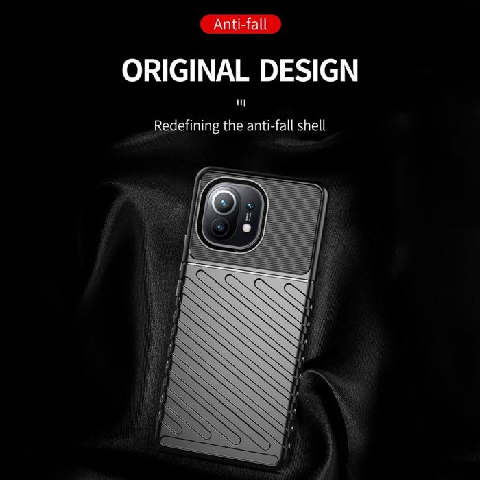 Bild 4, Xiaomi Mi 11 - Twill Textur Skal - Svart