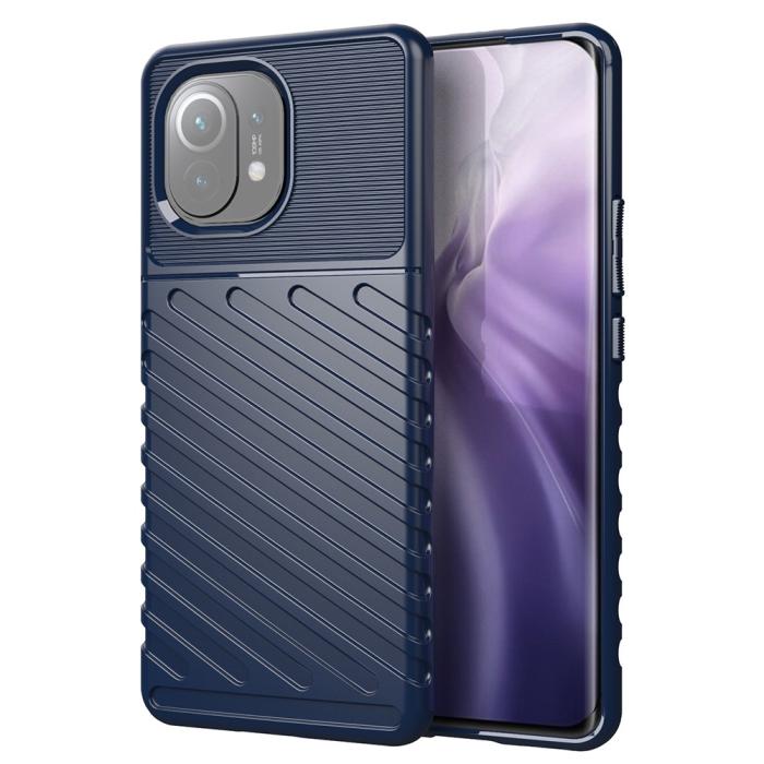 Bild 1, Xiaomi Mi 11 - Twill Textur Skal - Blå