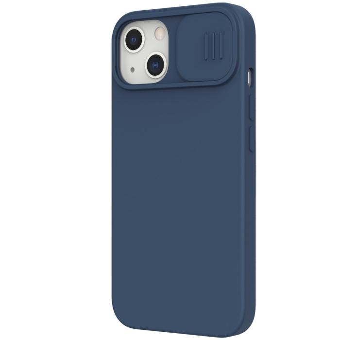 Bild 3, iPhone 13 - NILLKIN CamShield Silky Liquid Skal - Blå