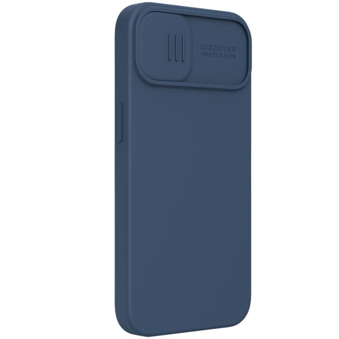 Bild 5, iPhone 13 - NILLKIN CamShield Silky Liquid Skal - Blå