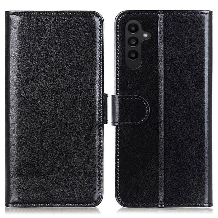 Bild 1, Samsung Galaxy A14 4G/5G Fodral Crazy Horse Läder Svart