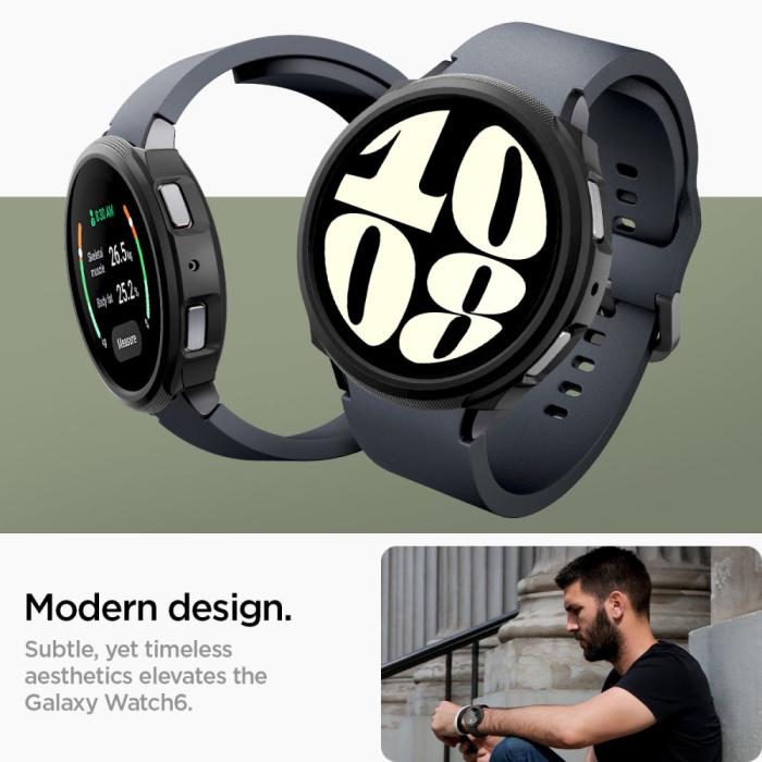 Bild 6, Spigen Galaxy Watch 6 40 mm Skal Liquid Air Matt Svart