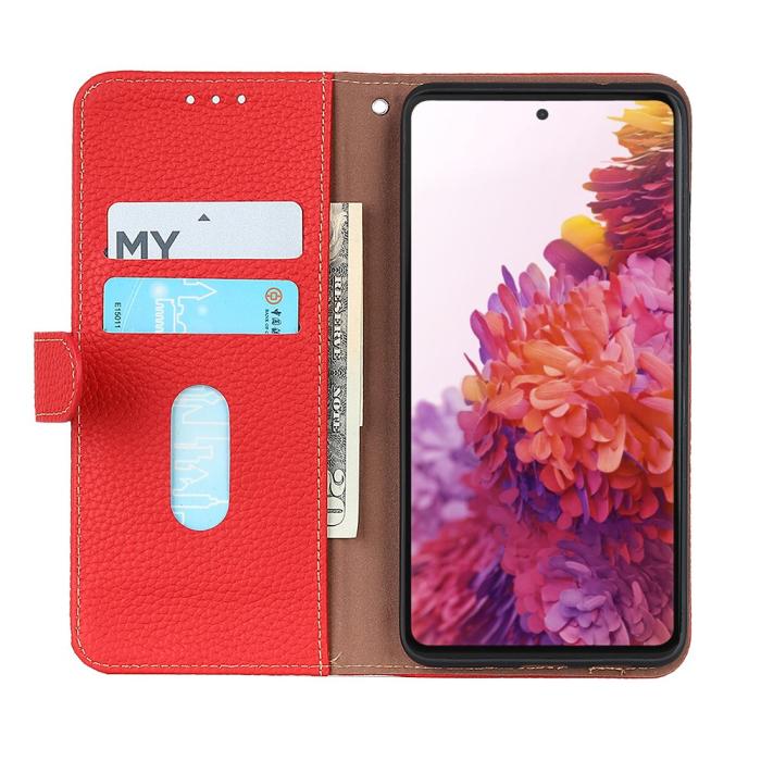 Bild 5, KHAZNEH OnePlus Nord CE 2 5G Fodral Äkta Läder Röd