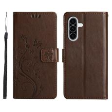 Samsung Galaxy A27 5G Fodral Blommor/Fj&auml;rilar Brun