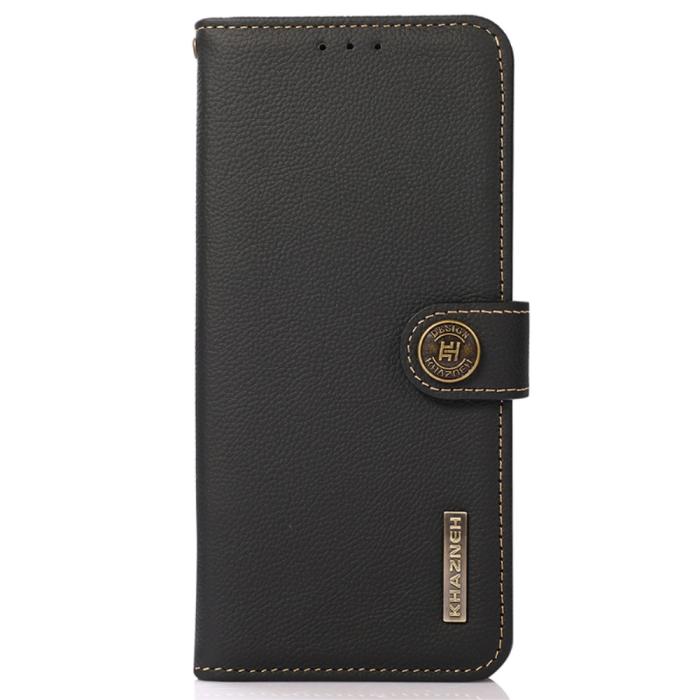 Bild 6, KHAZNEH Xiaomi 14 Ultra Fodral RFID Äkta Läder Svart