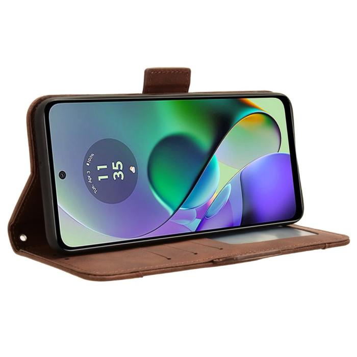 Bild 3, Motorola Moto G54 5G Fodral Med Avtagbart Kortfodral Brun