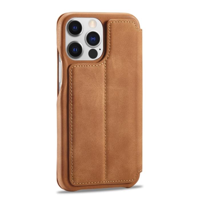 Bild 3, LC.IMEEKE iPhone 14 Plus Fodral Flip Läder Brun